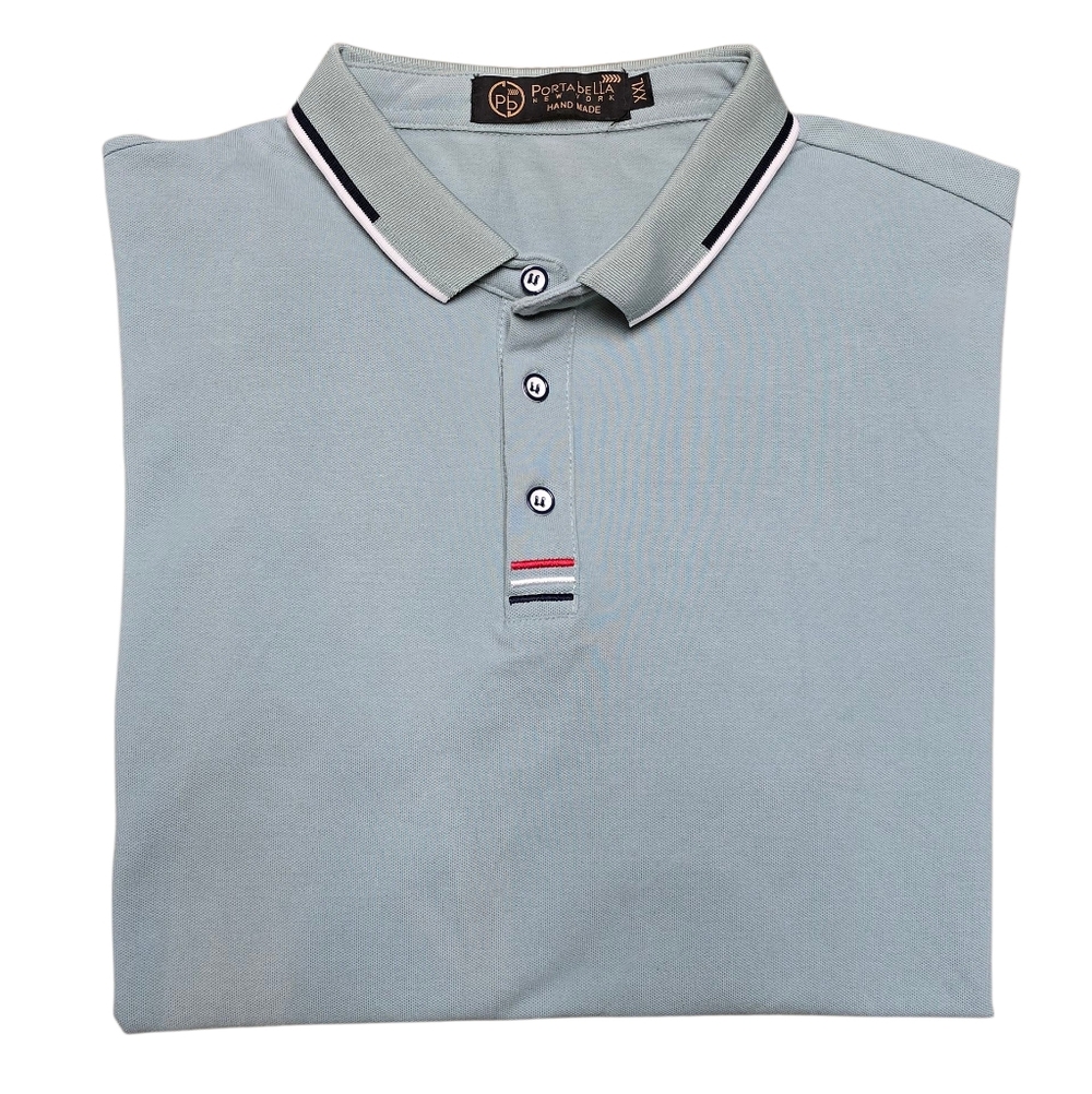 Portabella Men's Handmade New York Light Blue Shirt Sz 2xl